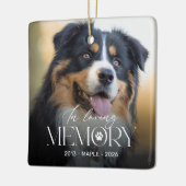 Ornement de Noël photo en mémoire d'un chien (Gauche)