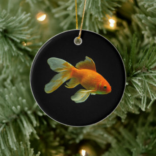 Ornement de Noël Poisson Rouge Fantaisie