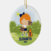 Ornement de Noël Pom-pom girl mignon (Droite)