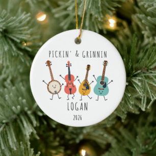 Ornement de Noël pour amateur de musique personnal