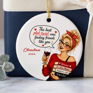 Ornement de Noël pour ami de club de lecture