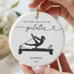 Ornement de Noël pour amoureux de Pilates personna