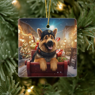 Ornement de Noël pour animal de compagnie Berger A