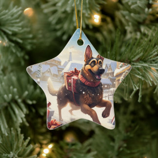 Ornement de Noël pour animal de compagnie Berger A