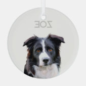 Ornement de Noël pour animal de compagnie en verre (Verso)