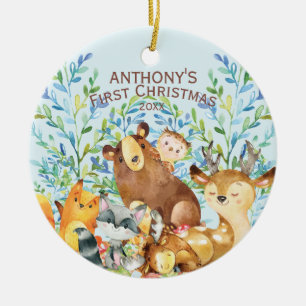 Ornement de Noël pour bébé Animaux de la forêt