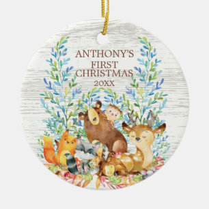 Ornement de Noël pour bébé Animaux de la Forêt