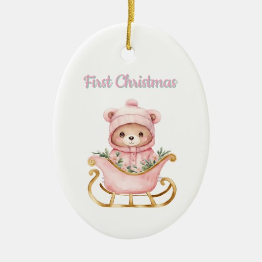 Ornement de Noël pour bébé de 1 an (Devant)