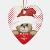Ornement de Noël pour bébé ours de Noël (Gauche)