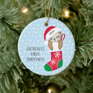 Ornement de Noël pour bébé paresseux sucré pour so