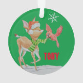 Ornement de Noël pour garçons personnalisés (dos)