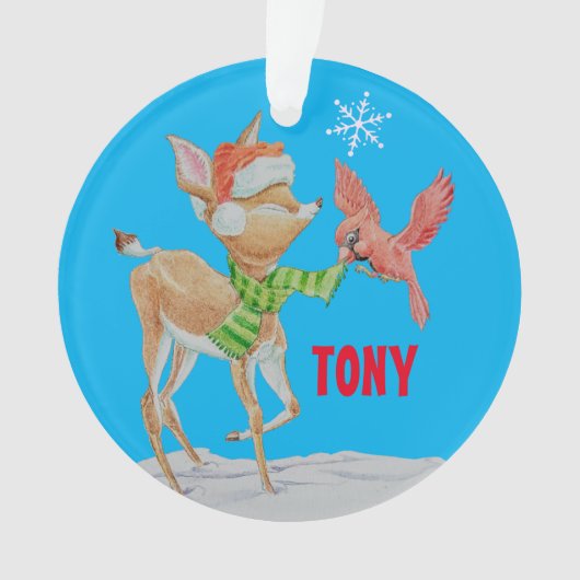 Ornement de Noël pour garçons personnalisés (devant)