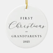 Ornement de Noël pour grands-parents à écriture mi (Devant)
