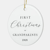 Ornement de Noël pour grands-parents à écriture mi (Gauche)