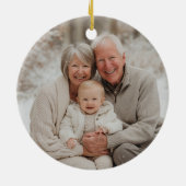 Ornement de Noël pour grands-parents à écriture mi (Dos)