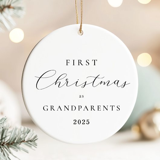 Ornement de Noël pour grands-parents à écriture mi