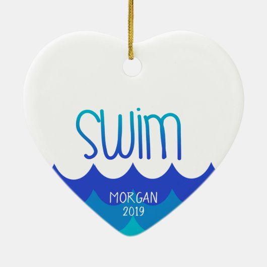 Ornement de Noël pour la nageuse (Dos)