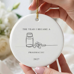 Ornement de Noël pour la remise de diplôme de phar