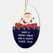 Ornement de Noël pour le camping en canoë (Gauche)