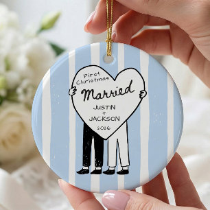 Ornement de Noël pour le premier mariage de Mr & M