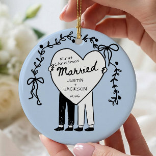 Ornement de Noël pour le premier Noël de M. et M.