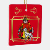 Ornement de Noël pour les pompiers et les Dalmatie (Droite)