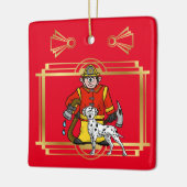 Ornement de Noël pour les pompiers et les Dalmatie (Gauche)