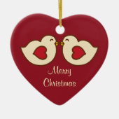 Ornement de Noël pour oiseaux de l'amour (Devant)