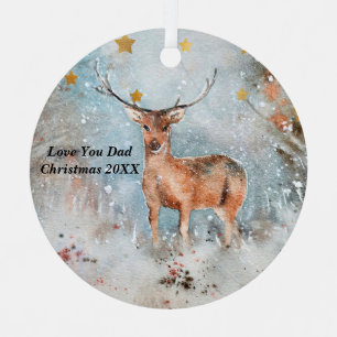 Ornement de Noël pour papa avec cerf