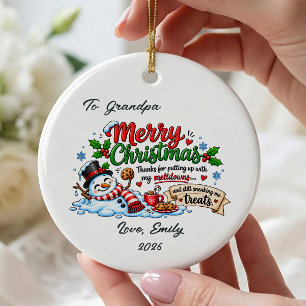 Ornement de Noël pour Papy qui fond