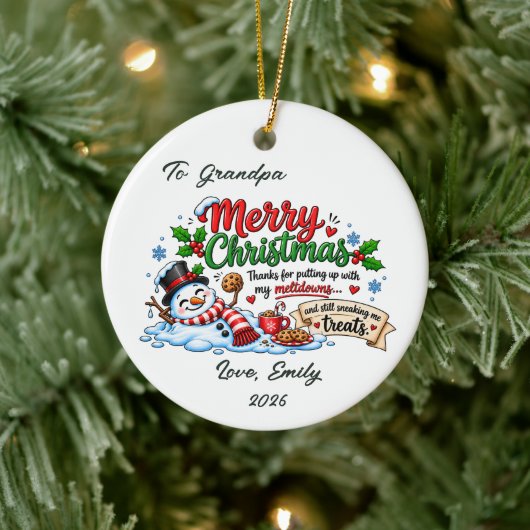 Ornement de Noël pour Papy qui fond (Arbre)