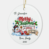 Ornement de Noël pour Papy qui fond (Gauche)