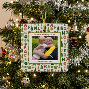 Ornement de Noël pour photo de grands-parents