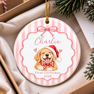 Ornement de Noël pour premier Noël d'animal à ruba