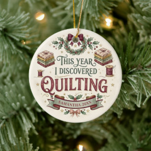 Ornement de Noël pour quilteur personnalisé