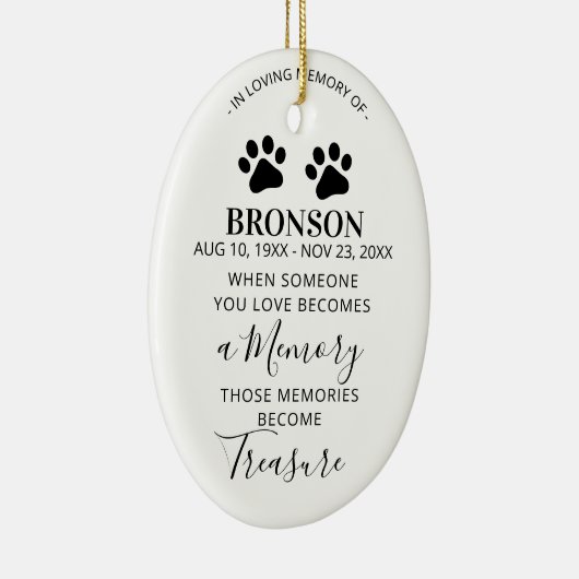 Ornement de Noël pour Souvenir de Compagnon à Quat (Droite)