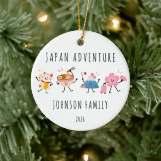 Ornement de Noël pour un voyage personnalisé au Ja