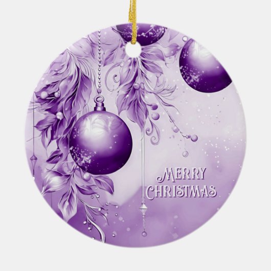 Ornement de Noël pourpre (Dos)