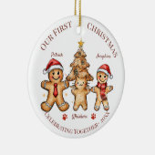 Ornement de Noël - Premier Noël avec notre chat (Droite)