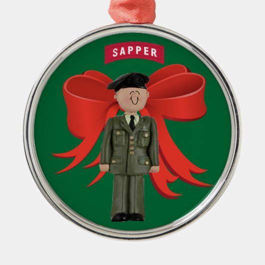 Ornement de Noël Premium Sapper de l'Armée (Devant)