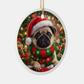 Ornement de Noël Pug Adorable (Droite)
