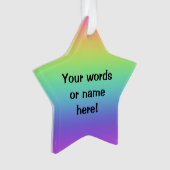 Ornement de Noël Rainbow Star personnalisable (devant)