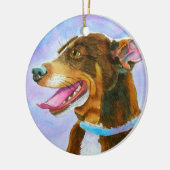Ornement de Noël Rat Terrier d'Ellen (Gauche)