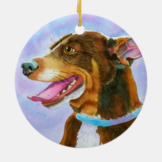 Ornement de Noël Rat Terrier d'Ellen (Dos)