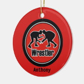Ornement de Noël Red & Black Wrestler (Gauche)