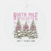 Ornement de Noël rétro - Pôle Nord (Recto)