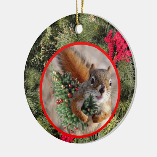 Ornement de Noël, ronde en céramique, Mr Bickles (Gauche)