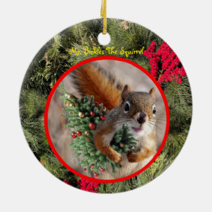 Ornement de Noël, ronde en céramique, Mr Bickles