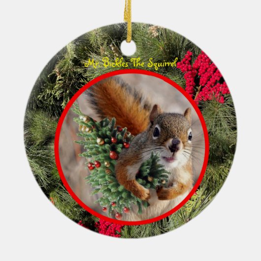 Ornement de Noël, ronde en céramique, Mr Bickles (Dos)