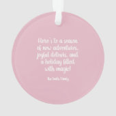 Ornement de Noël rose (dos)